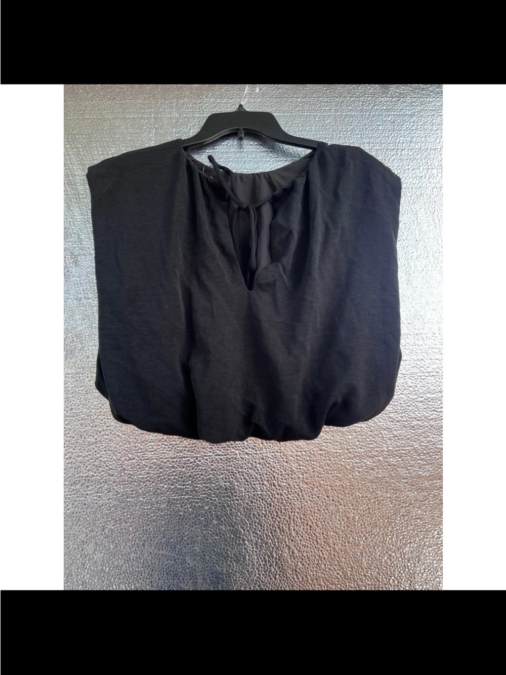 Women’s Black Tie-Neck Sleeveless Tunic Top